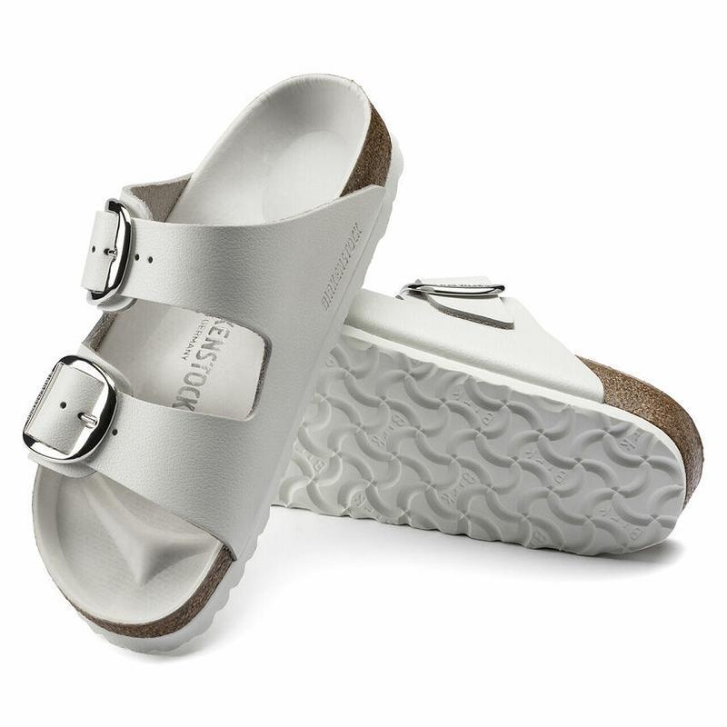 Arizona Birkenstock Big Prackou Kozene Damske Biele | SK 65MQZ